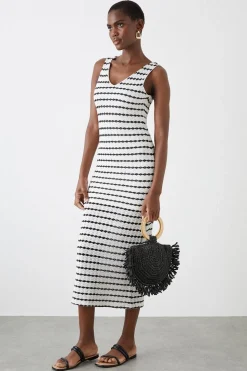 Stripe Knitted Maxi Beach Dress