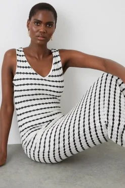 Stripe Knitted Maxi Beach Dress