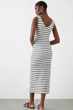 Stripe Knitted Maxi Beach Dress