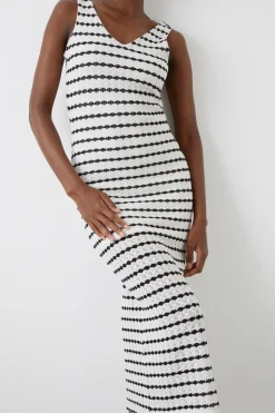 Stripe Knitted Maxi Beach Dress