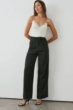 Stripe Wide Leg Trouser