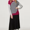Striped Colour Block Knit Jumper