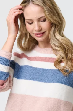 Striped Long Sleeve Relaxed Jumper