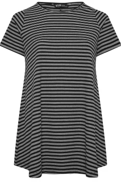 Striped Ribbed Swing Top