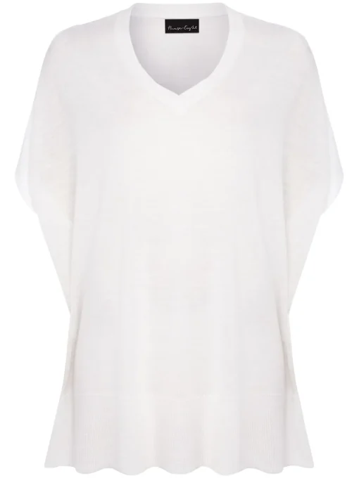 Sukie V-Neck Knit Jumper-Plain