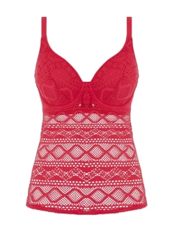Sundance Tankini Top Red