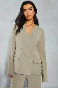 Tailored Double Breasted Boxy Blazer