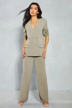 Tailored Double Breasted Boxy Blazer