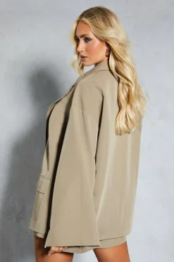 Tailored Kimono Sleeve Oversized Blazer