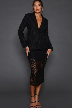 Tailored Lace Maxi Skirt