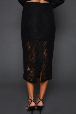 Tailored Lace Maxi Skirt