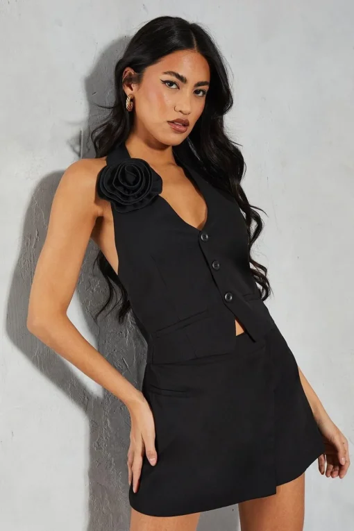 Tailored Wrap Mini Skort