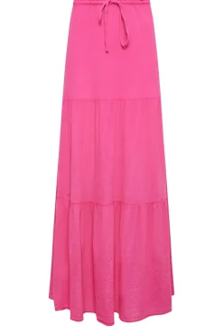 Tall Acid Wash Tiered Maxi Skirt