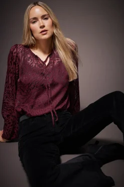 Tall Animal Burnout Blouse