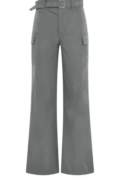 Tall Belted Wide Leg Cargo Trousers