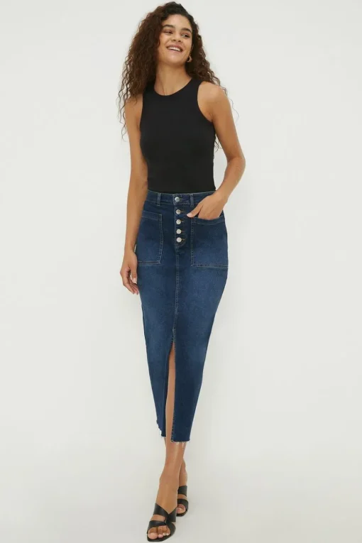 Tall Button Midaxi Skirt