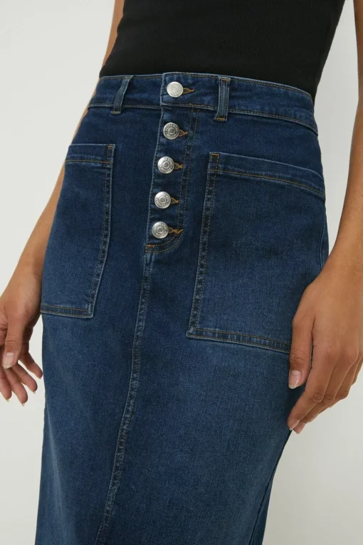 Tall Button Midaxi Skirt