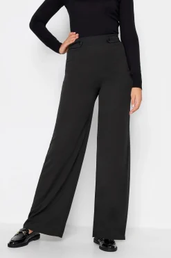 Tall Button Wide Leg Trousers