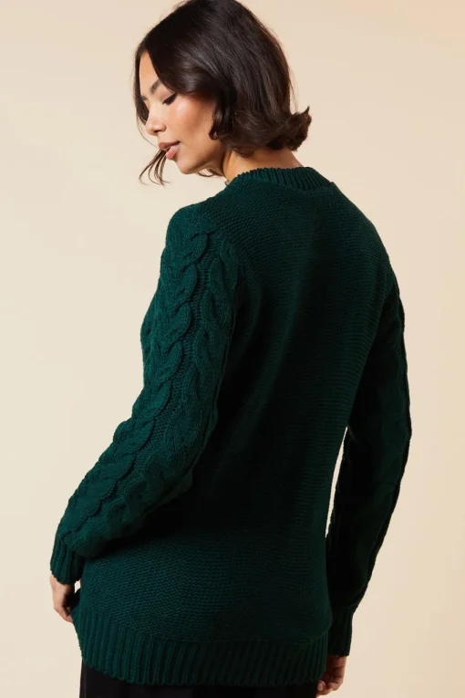 Tall Cable Knit Crew Neck Jumper