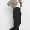 Tall Cargo Crepe Wide Leg Trousers
