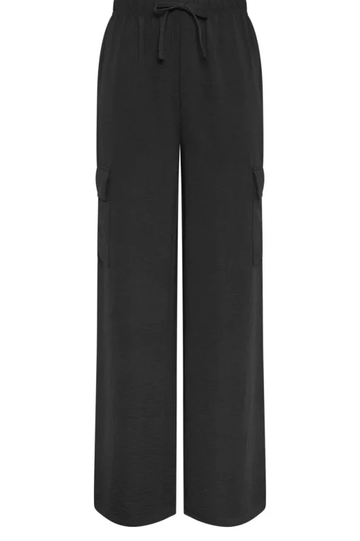 Tall Cargo Crepe Wide Leg Trousers
