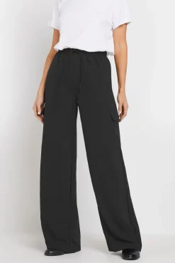 Tall Cargo Crepe Wide Leg Trousers