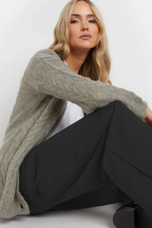 Tall Cargo Crepe Wide Leg Trousers