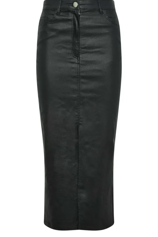 Tall Coated Midi Skirt