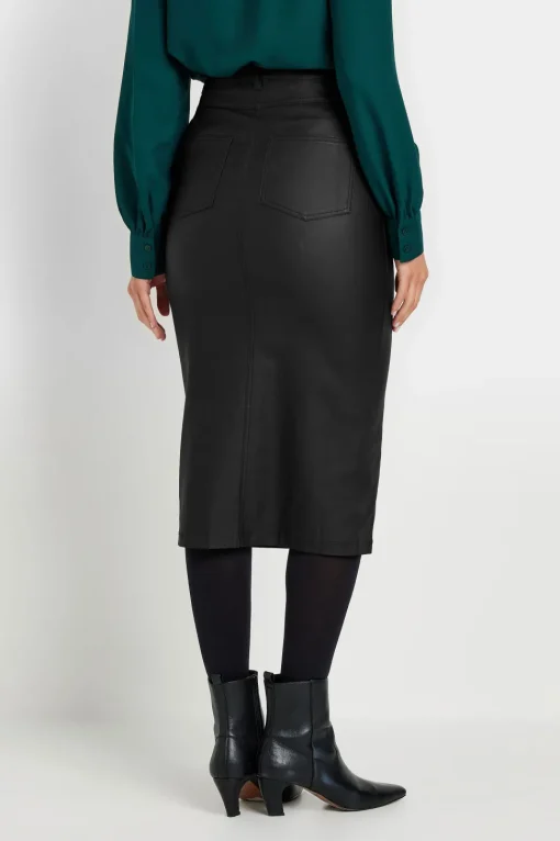 Tall Coated Midi Skirt