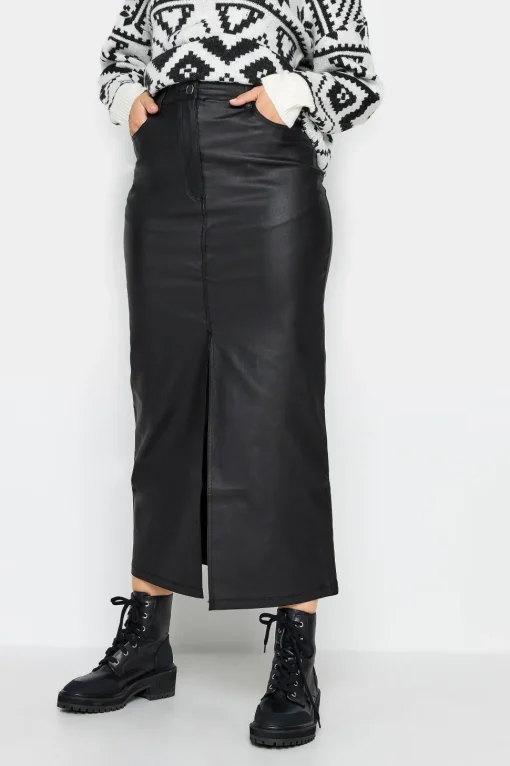 Tall Coated Midi Skirt