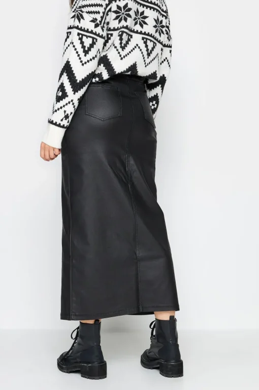 Tall Coated Midi Skirt