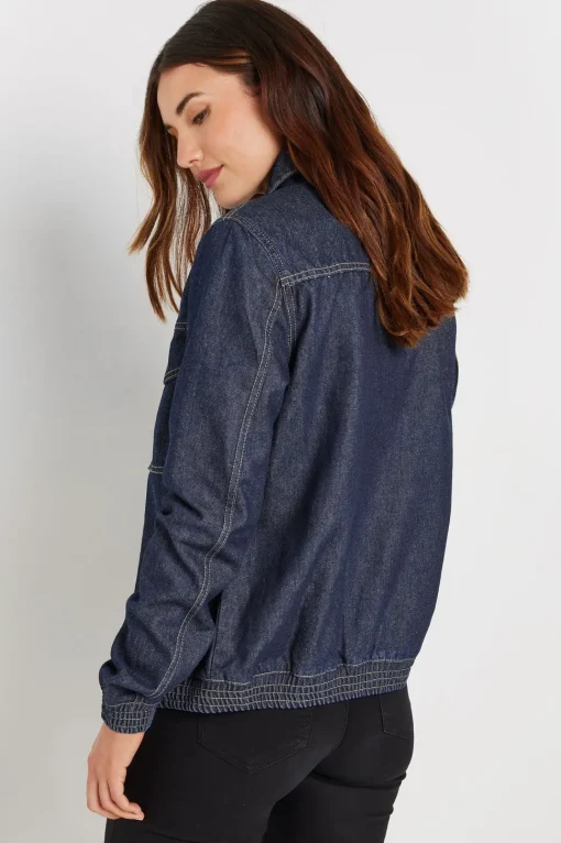 Tall Denim Bomber Jacket