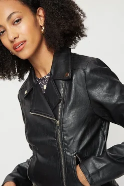 Tall Faux Leather Biker