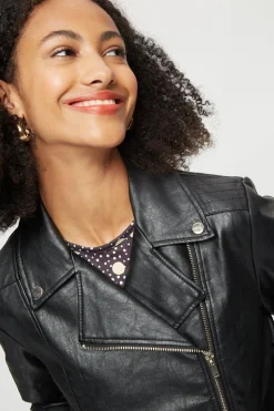 Tall Faux Leather Biker