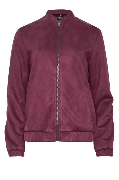 Tall Faux Suede Bomber