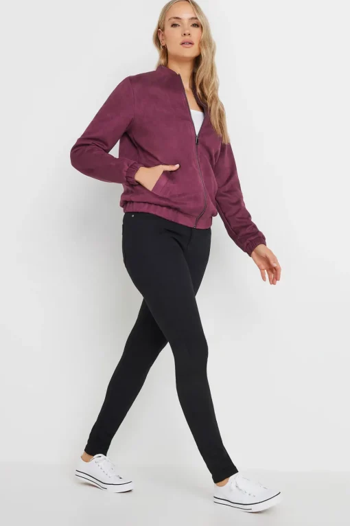 Tall Faux Suede Bomber