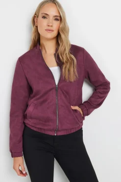 Tall Faux Suede Bomber