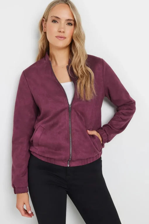 Tall Faux Suede Bomber