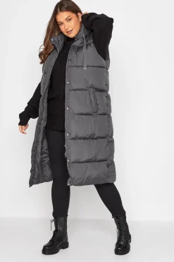 Tall Longline Hooded Gilet