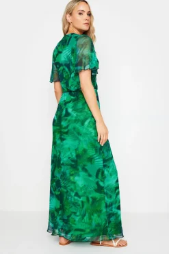 Tall Mesh Wrap Maxi Dress