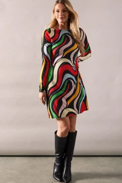 Tall Multi Swirl Print Jersey Shift Dress