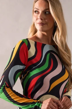 Tall Multi Swirl Print Jersey Shift Dress