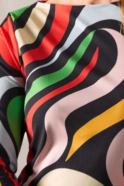 Tall Multi Swirl Print Jersey Shift Dress