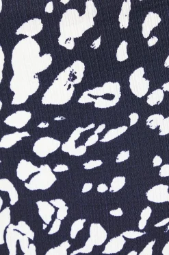 Tall Navy Animal Wrap Mini Dress