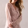Tall Occasion Dobby Ruffle Blouse