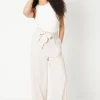 Tall Paperbag Straight Leg Trouser