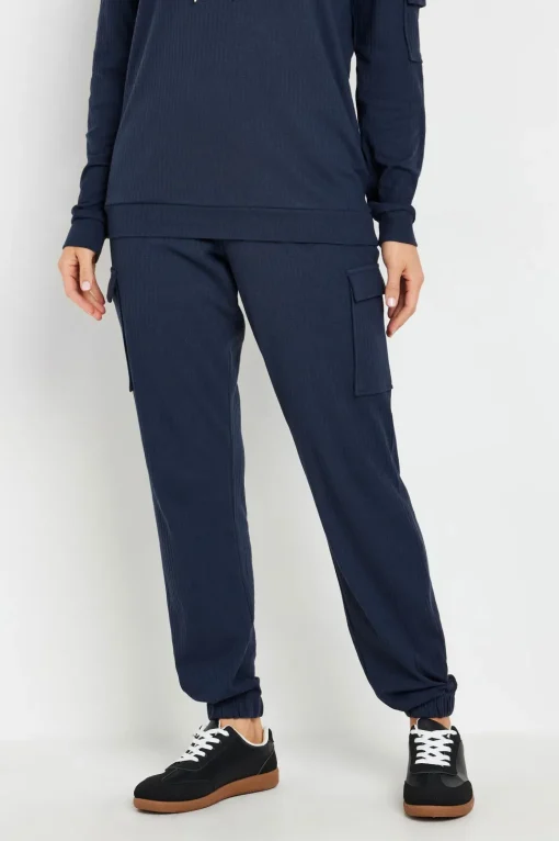 Tall Ribbed Cargo Joggers
