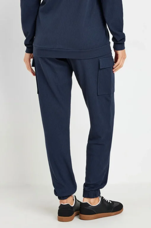 Tall Ribbed Cargo Joggers