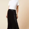Tall Satin Bias Midi Skirt