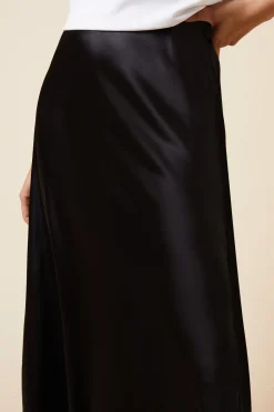 Tall Satin Bias Midi Skirt